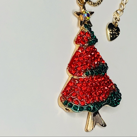 🎄🆕 Betsey Johnson Style - Christmas Tree Necklace - Picture 3 of 5